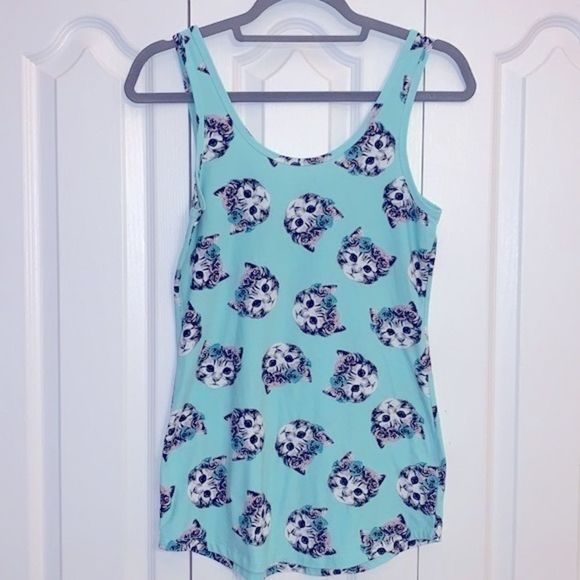Flower Crown Cat Tank Top - Picture 4 of 4